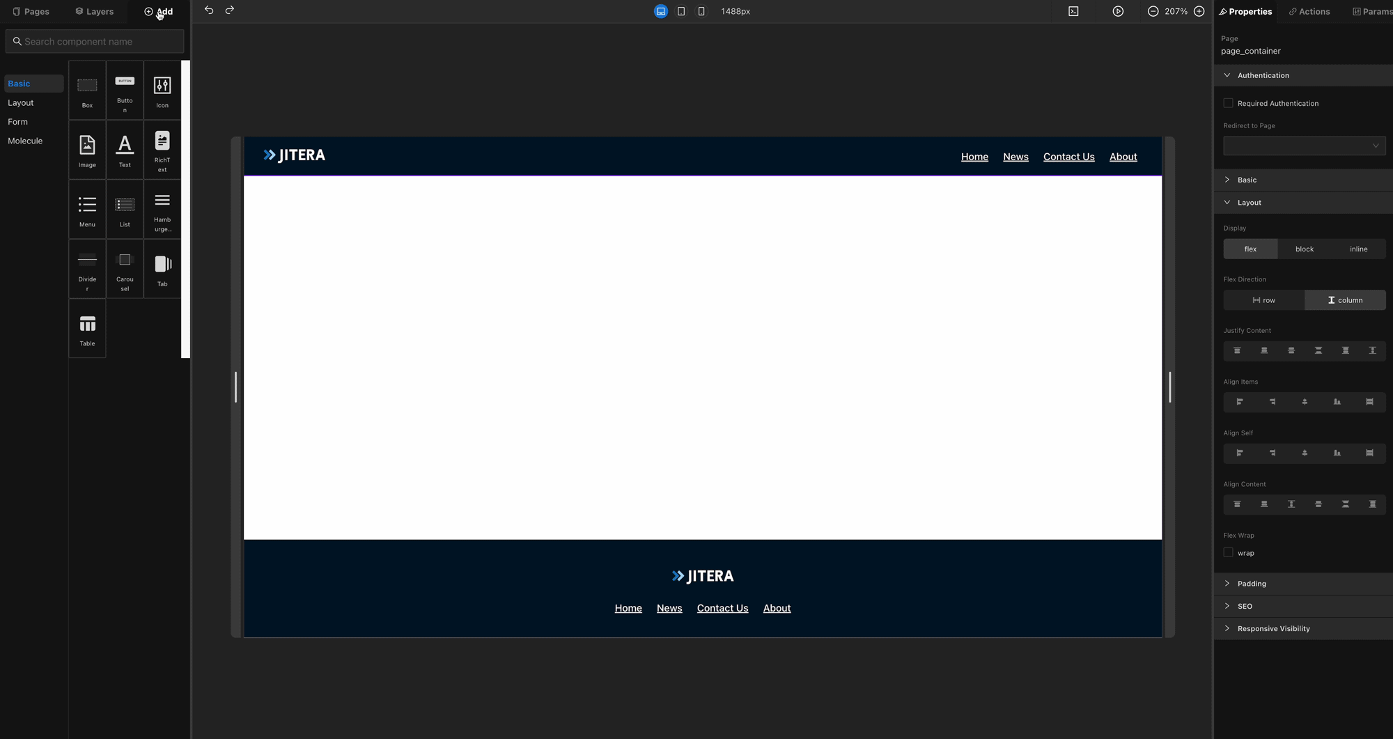 Setup the Web app by drag and drop